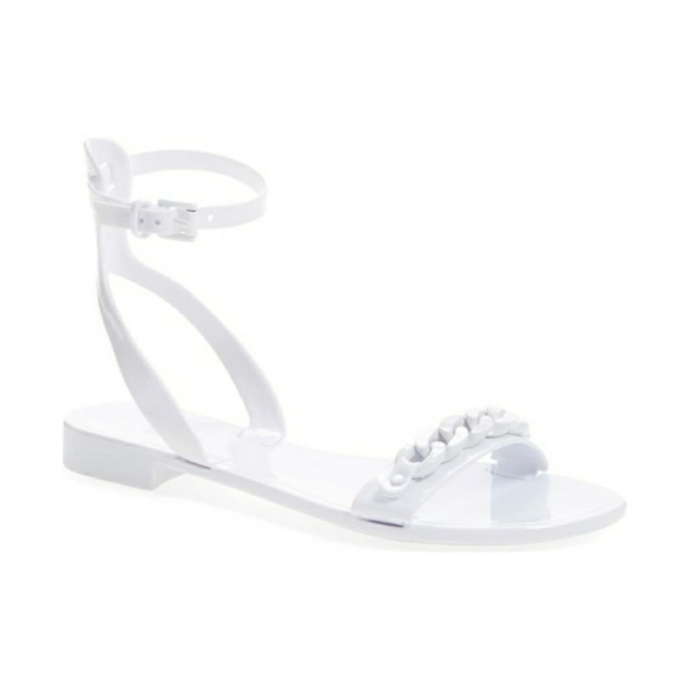 Michael Kors Wynne Jelly Sandal, White, Size 6